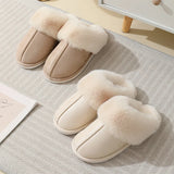Pantofole da donna in peluche con fodera morbida e comfort avvolgente