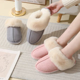 Pantofole da donna in peluche con fodera morbida e comfort avvolgente