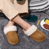 Pantofole da donna in peluche con fodera morbida e comfort avvolgente