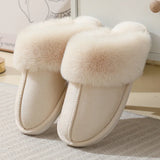 Pantofole da donna in peluche con fodera morbida e comfort avvolgente