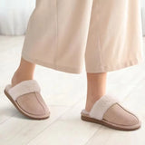 Pantofole da donna in peluche con fodera morbida e comfort avvolgente