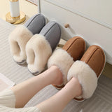 Pantofole da donna in peluche con fodera morbida e comfort avvolgente