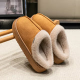 Pantofole da donna in peluche con fodera calda e suola antiscivolo