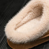 Pantofole da donna in peluche con fodera calda e suola antiscivolo