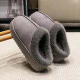 Pantofole da donna in peluche con fodera calda e suola antiscivolo