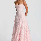 Alona | Elegante abito maxi con corsetto in pizzo