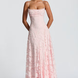 Alona | Elegante abito maxi con corsetto in pizzo