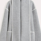 Cappotto con Sciarpa Frangiata Color Cervo