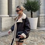 Sienna - Giacca Reversibile con Fodera in Pelliccia Sintetica