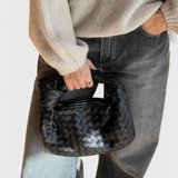 Sage | Mini borsa a cartella intrecciata