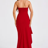 Alina | Elegante abito maxi senza spalline