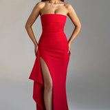 Alina | Elegante abito maxi senza spalline